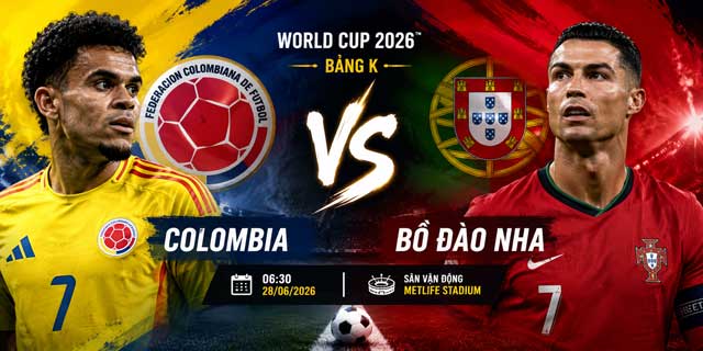 Phong độ hiện tại của Colombia vs Bồ Đào Nha